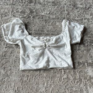 White Eyelet Women's Top